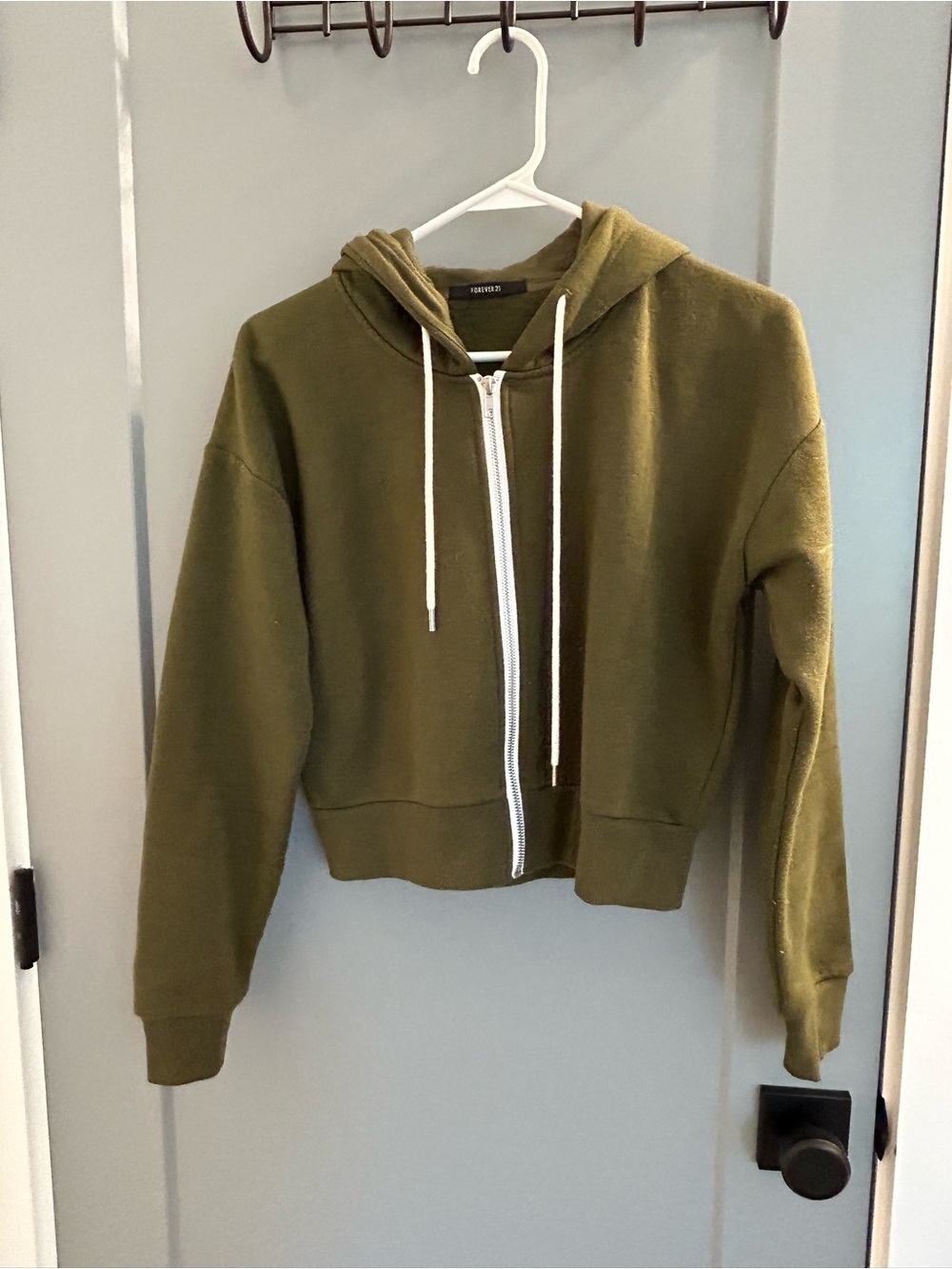 Forever 21 Olive Green Hoodie Top